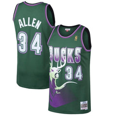 Ray Allen Milwaukee Bucks Mitchell &amp; Ness 1996-97 Hardwood Classics Swingman Jersey - Kelly Green 2019