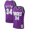Image of Ray Allen Milwaukee Bucks Mitchell &amp; Ness Hardwood Classics 2000-01 Swingman Jersey – Purple 2019
