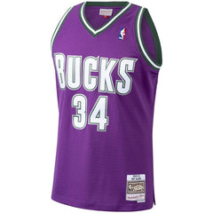 Ray Allen Milwaukee Bucks Mitchell & Ness Hardwood Classics 2000-01 Swingman Jersey – Purple 2019