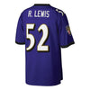 Image of Ray Lewis Baltimore Ravens Mitchell &amp; Ness Retired Player Replica Jersey - Purple 2019