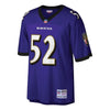 Image of Ray Lewis Baltimore Ravens Mitchell &amp; Ness Retired Player Replica Jersey - Purple 2019