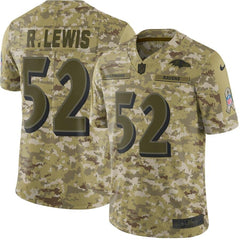 Ray Lewis Baltimore Ravens Salute to Service Retired Player Limited Jersey – Camo 2019