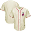 Image of Los Angeles Angels Majestic Cool Base Ivory Fashion Team Jersey - Cream/Red 2019