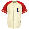 Image of Boston Red Sox Majestic Cool Base Ivory Fashion Team Jersey - Cream/Red 2019