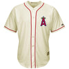 Image of Los Angeles Angels Majestic Cool Base Ivory Fashion Team Jersey - Cream/Red 2019
