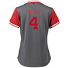 Image of Brandon Dixon "B Dix" Cincinnati Reds Majestic Women's Players' Weekend Cool Base Jersey – Gray/Red 2019