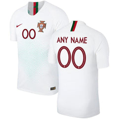 Portugal National Team Away Vapor Match Custom Jersey – White/Red 2019