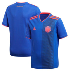 Colombia National Team Youth Away Replica Blank Jersey – Blue/Red 2019