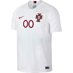 Portugal National Team Away Replica Stadium Custom Jersey – White/Red 2019