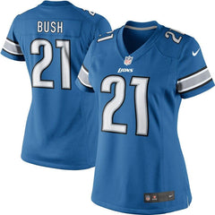 Reggie Bush Detroit Lions Women's Limited Jersey - Light Blue 2019
