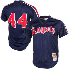 Reggie Jackson California Angels Mitchell &amp; Ness Cooperstown Mesh Batting Practice Jersey - Navy 2019