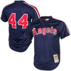 Image of Reggie Jackson California Angels Mitchell &amp; Ness Cooperstown Mesh Batting Practice Jersey - Navy 2019