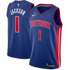 Reggie Jackson Detroit Pistons Swingman Jersey Blue - Icon Edition 2019