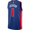 Image of Reggie Jackson Detroit Pistons Swingman Jersey Blue - Icon Edition 2019