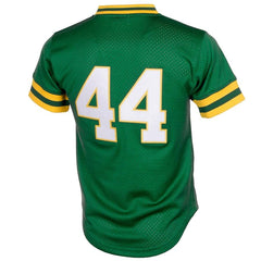 Reggie Jackson Oakland Athletics Mitchell & Ness Cooperstown Mesh Batting Practice Jersey - Green 2019