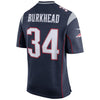 Image of Rex Burkhead New England Patriots Game Jersey - Navy 2019