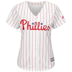 Rhys Hoskins Philadelphia Phillies Majestic Women's Cool Base Replica Player Jersey – White 2019