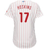 Image of Rhys Hoskins Philadelphia Phillies Majestic Women's Cool Base Replica Player Jersey – White 2019
