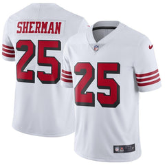 Richard Sherman San Francisco 49ers Color Rush Vapor Untouchable Limited Player Jersey – White 2019