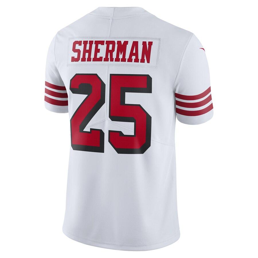 Richard Sherman San Francisco 49ers Color Rush Vapor Untouchable Limited Player Jersey – White 2019