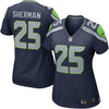 Image of Richard Sherman Seattle Seahawks Women's Game Jersey - College Navy 2019