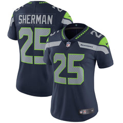 Richard Sherman Seattle Seahawks Women's Vapor Untouchable Limited Player Jersey - College Navy 2019