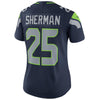 Image of Richard Sherman Seattle Seahawks Women's Vapor Untouchable Limited Player Jersey - College Navy 2019