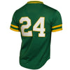 Image of Rickey Henderson Oakland Athletics Mitchell &amp; Ness 1991 Cooperstown Mesh Batting Practice Jersey - Green 2019