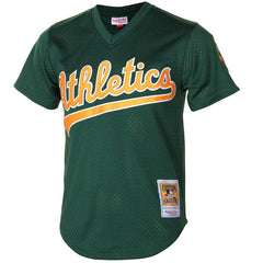 Rickey Henderson Oakland Athletics Mitchell & Ness 1998 Cooperstown Mesh Batting Practice Jersey - Green 2019