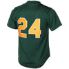 Image of Rickey Henderson Oakland Athletics Mitchell &amp; Ness 1998 Cooperstown Mesh Batting Practice Jersey - Green 2019