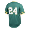 Image of Rickey Henderson Oakland Athletics Mitchell &amp; Ness Youth Cooperstown Collection Mesh Batting Practice Jersey – Green 2019