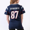 Image of Rob Gronkowski New England Patriots Women's Game Jersey - Navy Blue 2019