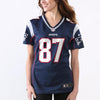 Image of Rob Gronkowski New England Patriots Women's Game Jersey - Navy Blue 2019