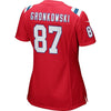 Image of Rob Gronkowski New England Patriots Women's Game Jersey - Red 2019