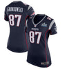 Image of Rob Gronkowski New England Patriots Women's Super Bowl LIII Bound Game Jersey – Navy 2019