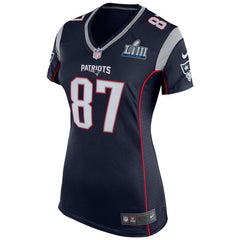 Rob Gronkowski New England Patriots Women's Super Bowl LIII Bound Game Jersey – Navy 2019