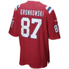 Image of Rob Gronkowski New England Patriots Youth Alternate Game Jersey - Red 2019