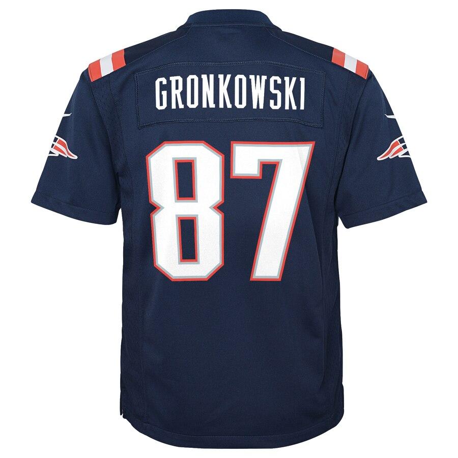 Rob Gronkowski New England Patriots Youth Color Rush Game Jersey - Navy 2019