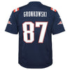 Image of Rob Gronkowski New England Patriots Youth Color Rush Game Jersey - Navy 2019