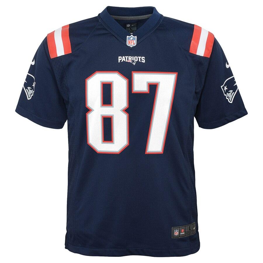 Rob Gronkowski New England Patriots Youth Color Rush Game Jersey - Navy 2019