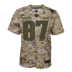 Rob Gronkowski New England Patriots Youth Salute to Service Game Jersey - Camo 2019