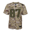 Image of Rob Gronkowski New England Patriots Youth Salute to Service Game Jersey - Camo 2019