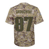 Image of Rob Gronkowski New England Patriots Youth Salute to Service Game Jersey - Camo 2019