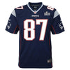 Image of Rob Gronkowski New England Patriots Youth Super Bowl LIII Bound Game Jersey – Navy 2019