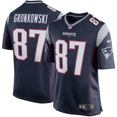 Rob Gronkowski New England Patriots Youth Team Color Game Jersey - Navy Blue 2019