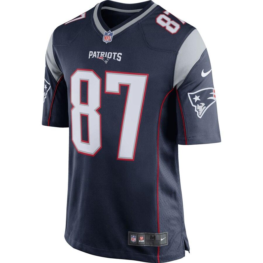 Rob Gronkowski New England Patriots Youth Team Color Game Jersey - Navy Blue 2019