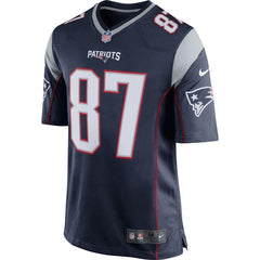 Rob Gronkowski New England Patriots Youth Team Color Game Jersey - Navy Blue 2019