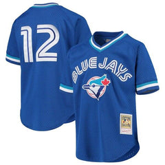 Roberto Alomar Toronto Blue Jays Mitchell &amp; Ness Youth Cooperstown Collection Mesh Batting Practice Jersey – Royal 2019