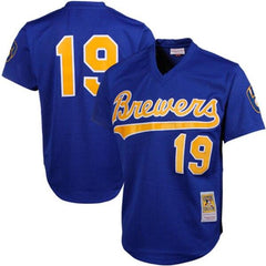 Robin Yount Milwaukee Brewers Mitchell &amp; Ness Cooperstown Mesh Batting Practice Jersey - Royal 2019