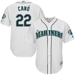 Robinson Cano Seattle Mariners Majestic Griffey Retirement Day Patch Cool Base Player Jersey - White 2019